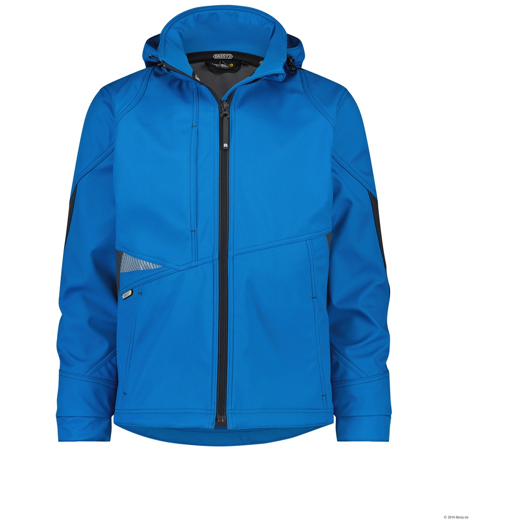 Dassy Softshell-Jacke Gravity 300396 PES21 Gr. 4XL azurblau/anthrazitgrau