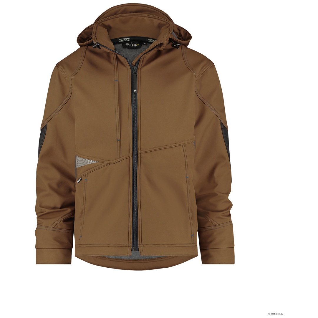 Dassy Softshell-Jacke Gravity 300396 PES21 Gr. 4XL lehmbraun/anthrazitgrau