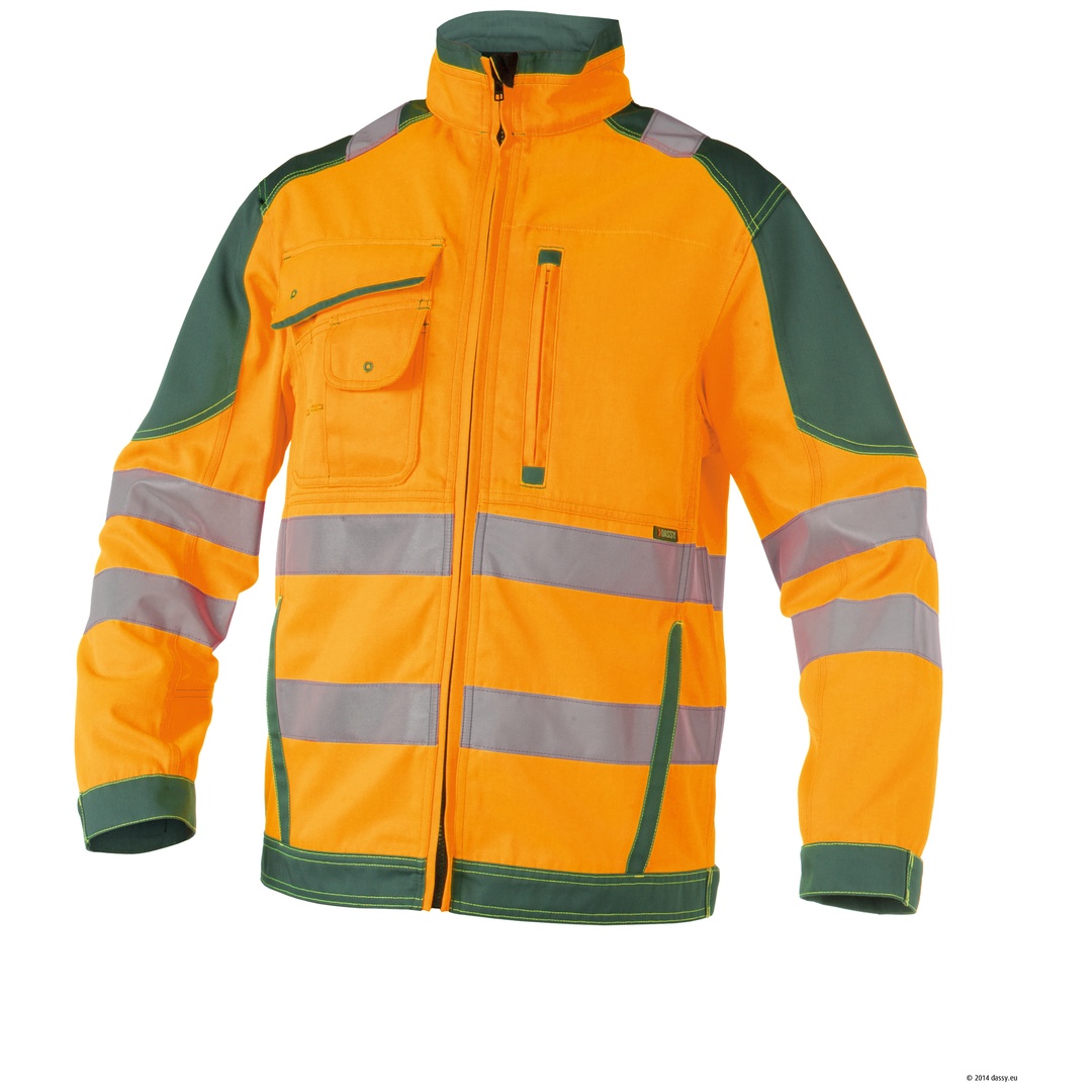 Dassy Warnschutz Arbeitsjacke Orlando PESCO74 STANDARD 300367 Gr. 4XL neonorange/flaschengrün