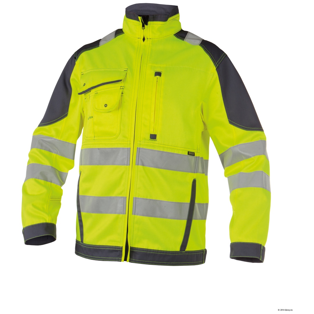 Dassy Warnschutz Arbeitsjacke Orlando PESCO74 STANDARD 300367 Gr. 4XL neongelb/zementgrau