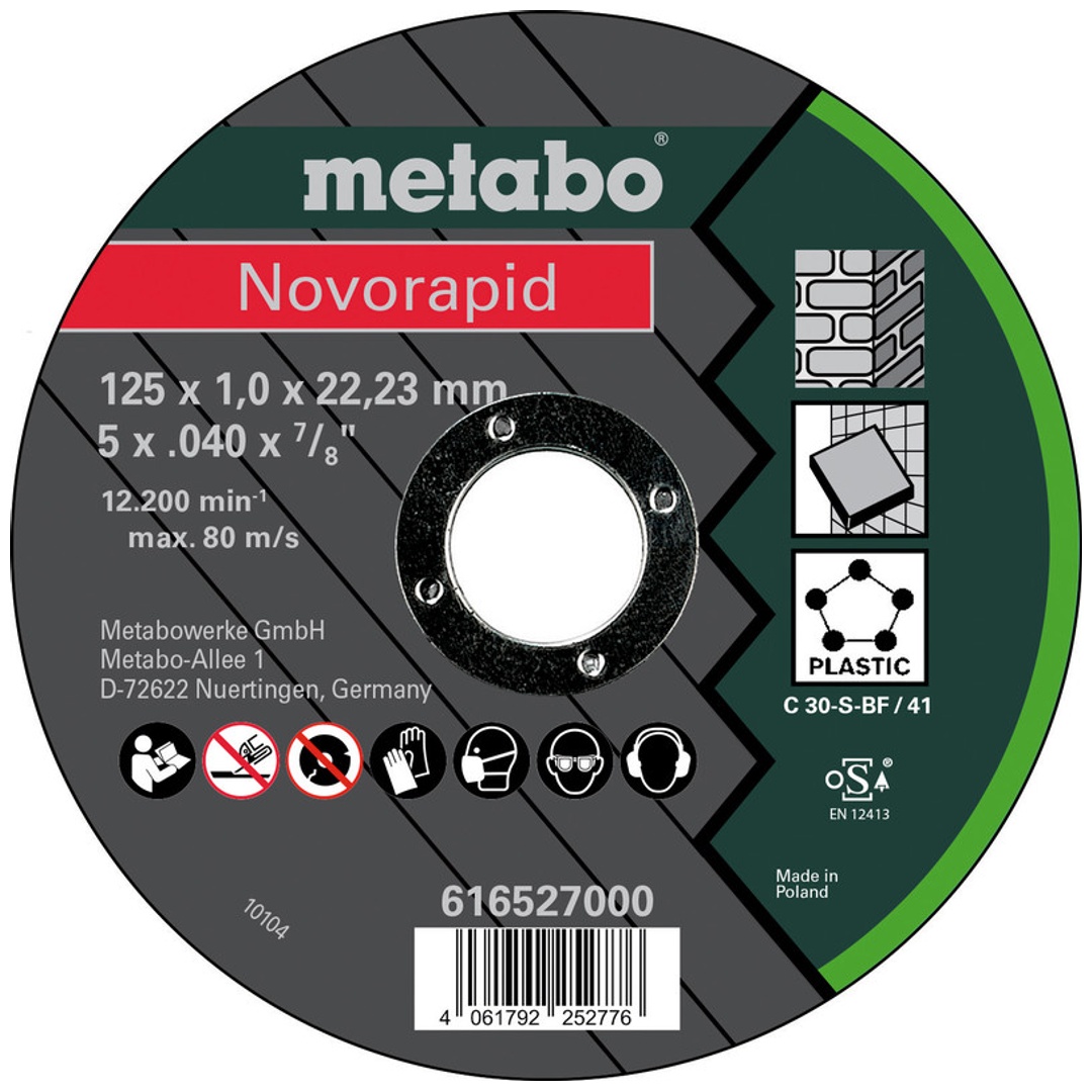 Metabo Trennscheibe Novorapid 125x1,0x22,2 Universal, TF41