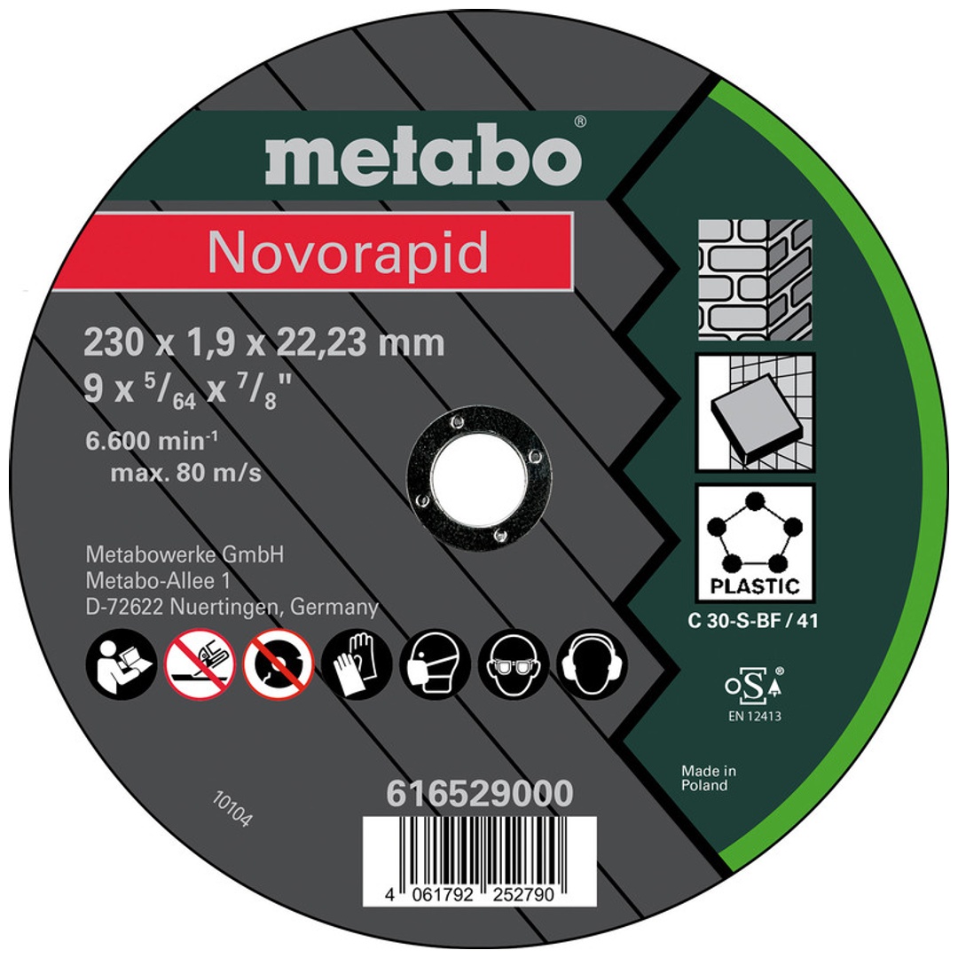 Metabo Trennscheibe Novorapid 230x1,9x22,2 Universal, TF41