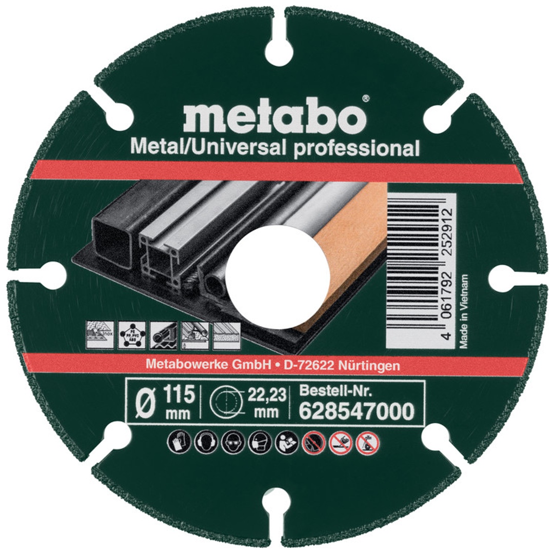 Metabo Diamanttrennscheibe 115x1,3x22,23mm, MUP, Metall/Universal professional