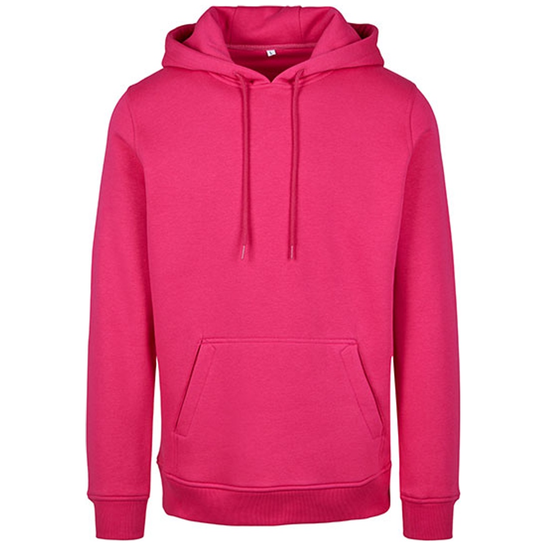 Build Your Brand Herren Heavy Hoody BY011 Gr. M Hibiscus Pink