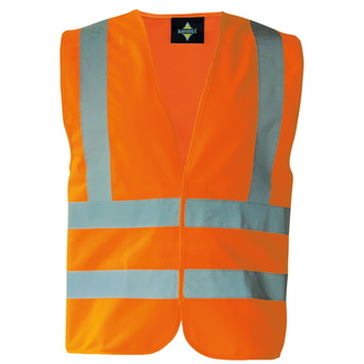 Korntex Hi-Vis Safety Vest With 4 Reflective Stripes Hannover KX140 M Signal Orange