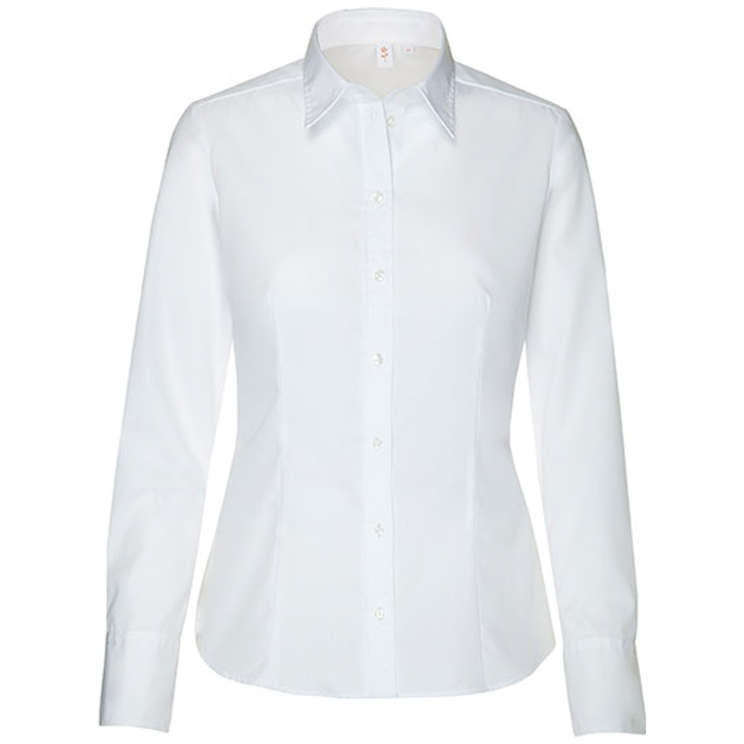 Seidensticker Damen Bluse SN080604 Regular Fit Long Sleeve Gr. 44 white