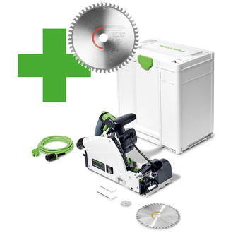 Festool Vorritzer-Tauchsäge TSV 60 KEBQ-Plus Master Edition, incl. 2x Kreissägeblatt, Zubehör, Systainer