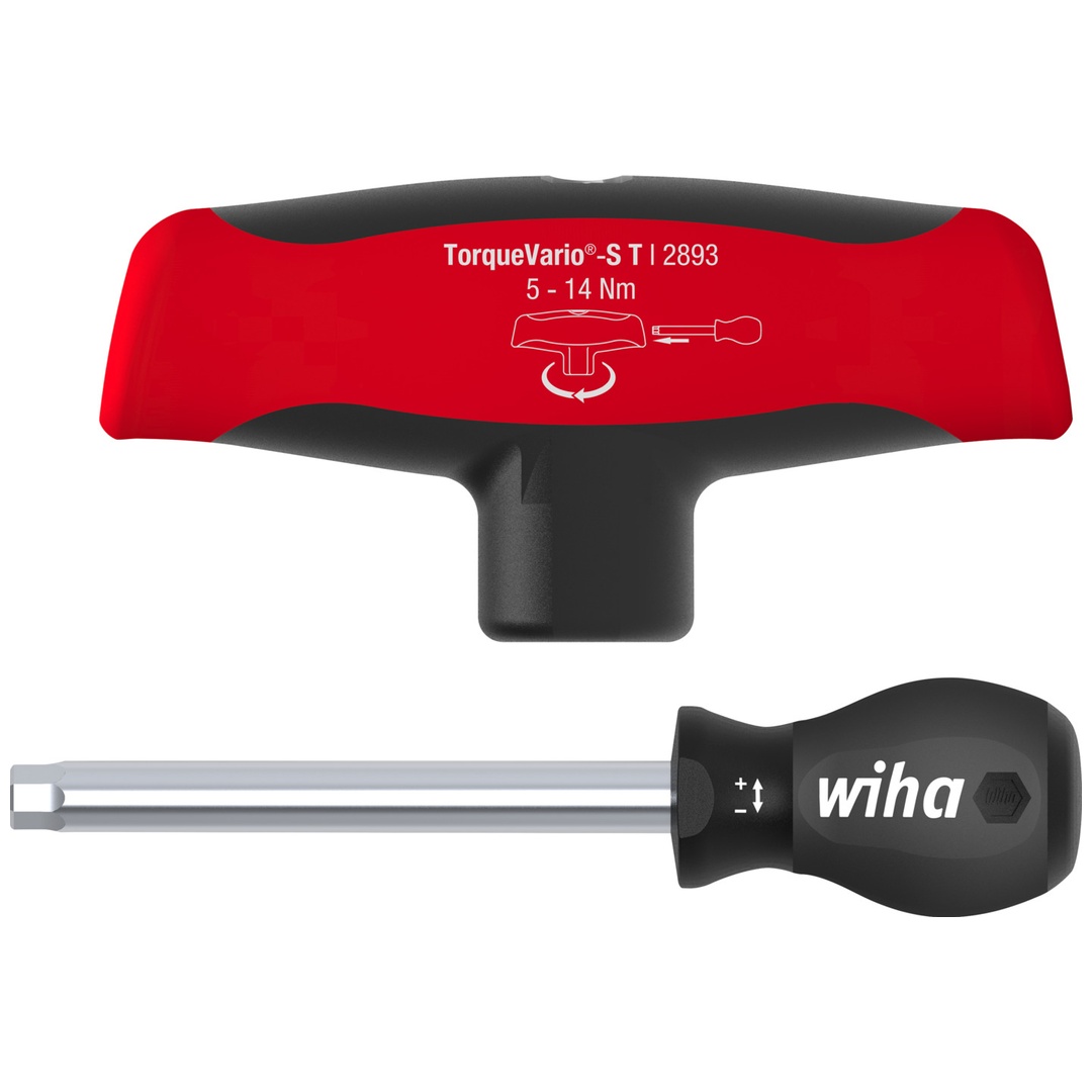 Wiha Drehmoment-Schraubendreher mit Quergriff TorqueVario-S T 5-14 Nm variabel einstellbare Drehmomentbegrenzung 5 - 14