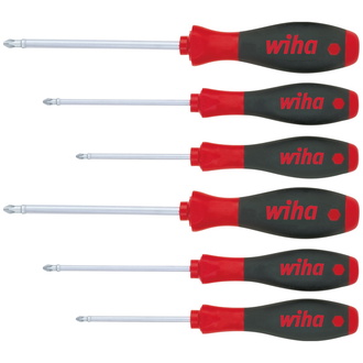 Wiha Schraubendreher Set SoftFinish Phillips, Pozidriv 6-tlg. (26146)