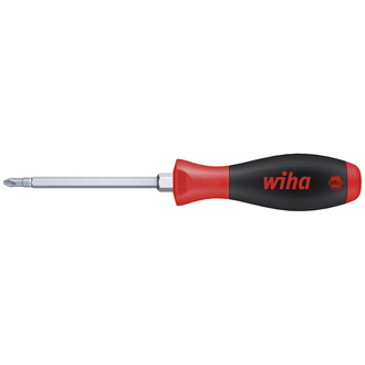 Wiha Schraubendreher SoftFinish Phillips mit Sechskantklinge und Sechskantansatz PH1 x 80 mm (00764)