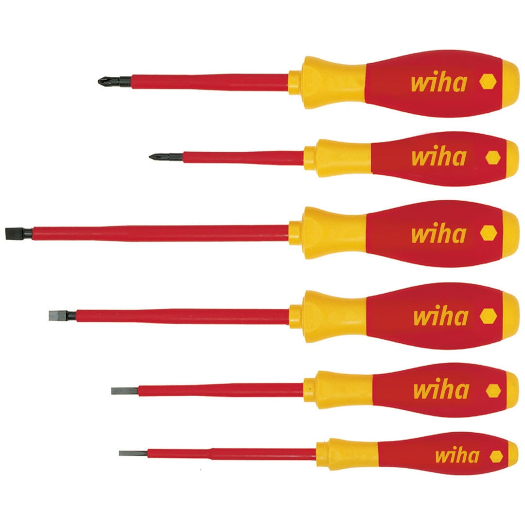 Wiha Schraubendreher Set SoftFinish electric Schlitz, Phillips 6-tlg.