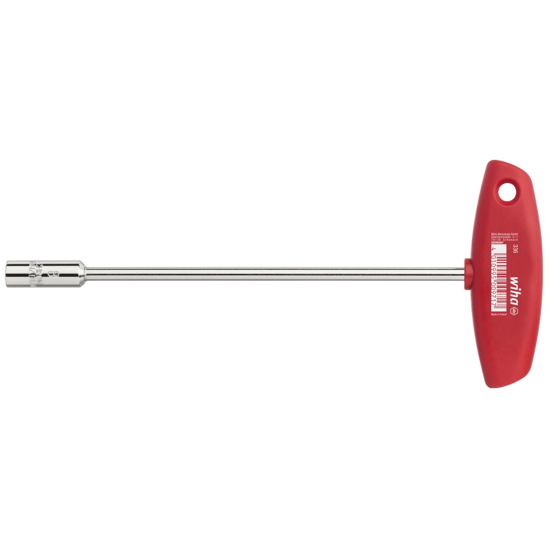 Wiha Steckschlüssel mit Quergriff Sechskant glanzvernickelt 6,0 mm, Art.Nr. 00967