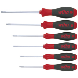 Wiha Schraubendreher Set SoftFinish 6 -tlg., Schraubenzieher Satz für Alltag, Handwerk, Industrie, Schraubwerkzeug Torx