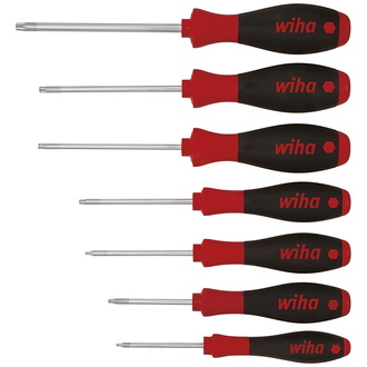 Wiha Schraubendreher Set SoftFinish 7 -tlg., Schraubenzieher Satz für Alltag, Handwerk, Industrie, Schraubwerkzeug Torx