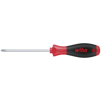 Wiha Schraubendreher SoftFinish TORX Tamper Resistant (mit Bohrung) mit Rundklinge T15H x 80 mm (01301)