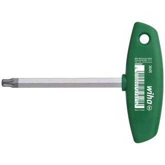 Wiha Stiftschlüssel mit Quergriff TORX MagicSpring mattverchromt T9 x 126 mm (27964)