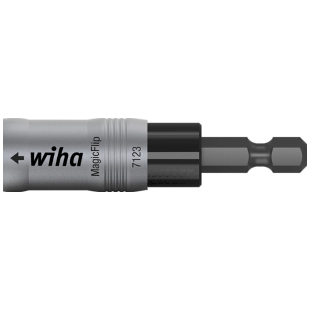 Wiha Bithalter MagicFlip Force magnetisch mit Ringmagnet, 1/4 in Box Starke Haltekraft und einhändige Bedienbarkeit. 62 mm