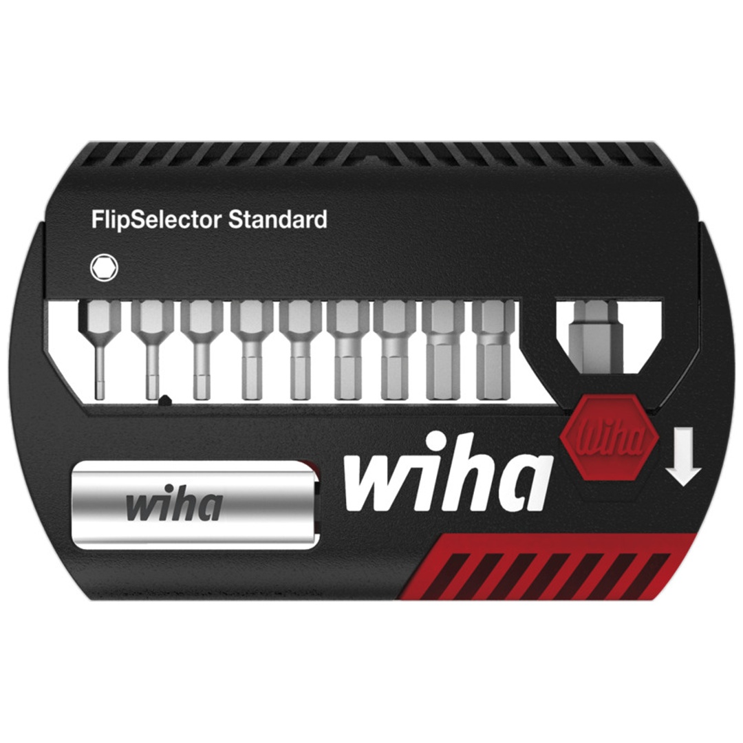 Wiha Bit Set FlipSelector Standard 25 mm Sechskant 11-tlg. 1/4 C6,3