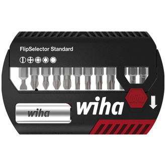 Wiha Bit Set FlipSelector Standard 25 mm gemischt 13-tlg. 1/4" C6,3