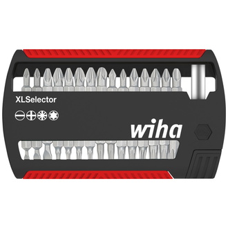 Wiha Bit Set XLSelector Sicherheitsbits Standard 25 mm gemischt 31-tlg. 1/4", Tri-Wing/Spanner/Innensechskant mit Bohrung/Torq-Set/Torx mit Loch/Innen