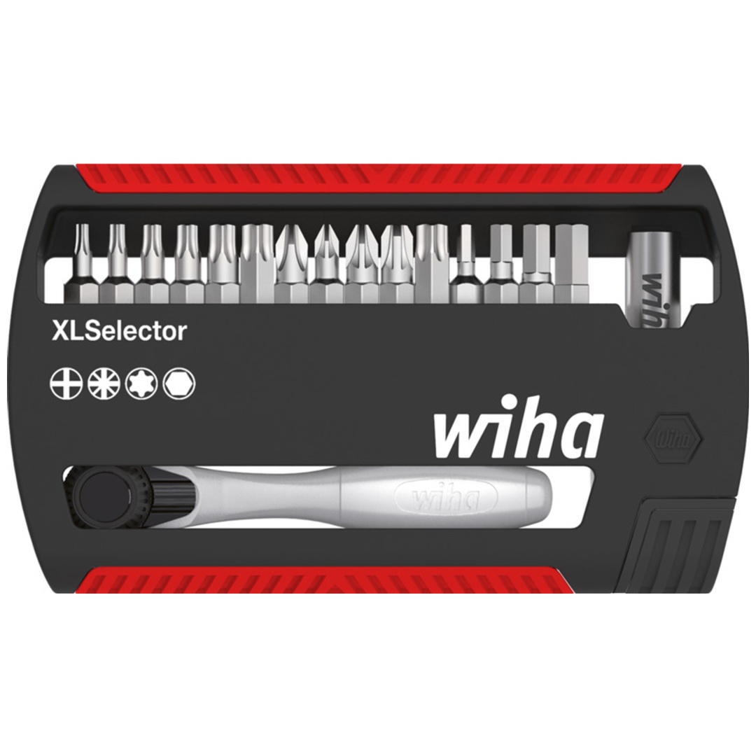 Wiha Bit Set XLSelector Standard 25 mm gemischt 16-tlg. mit Bitratsche 1/4 C6,3