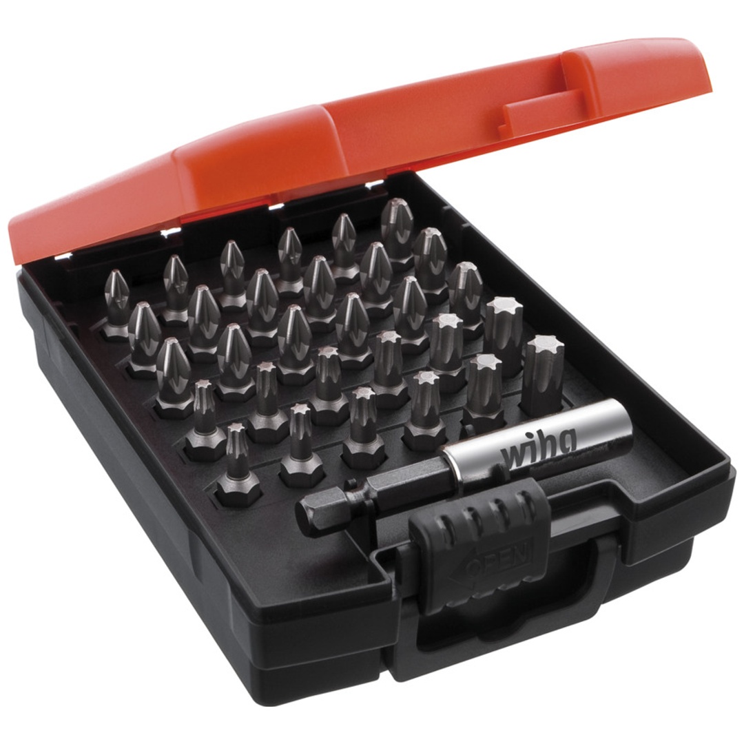Wiha Bit Set Standard 25 mm Pozidriv, TX 31-tlg. 1/4 C6,3 in Box