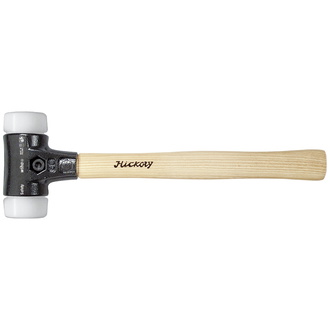 Wiha Schonhammer Safety sehr hart/sehr hart mit Hickory-Holzstiel, Rund-Schlagkopf 30, 290 mm (26644)