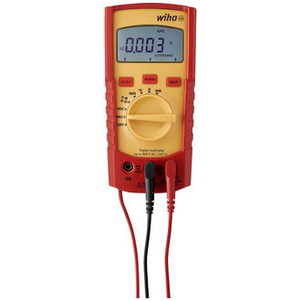 Wiha Digitales Multimeter bis 600 V AC, CAT IV inkl. 2x AAA-Batterien, mit LCD-Anzeige