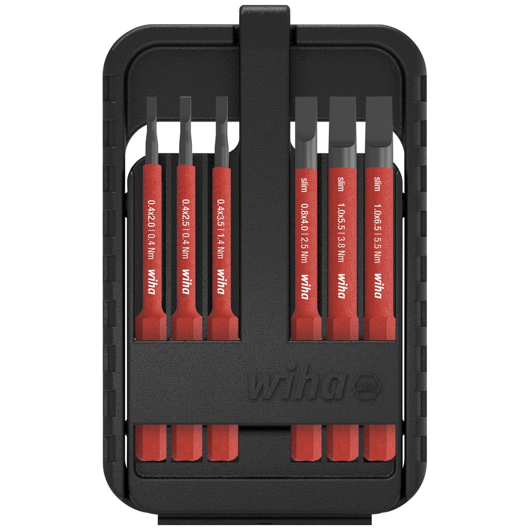 Wiha Bit Set slimBit electric Schlitz 6-tlg.