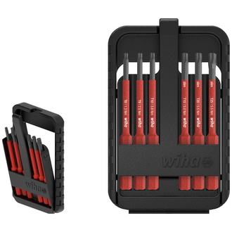 Wiha Bit Set slimBit electric Torx 6-tlg., inkl. slimBit-Box, flexibel, kompakt, mobil, VDE geprüft