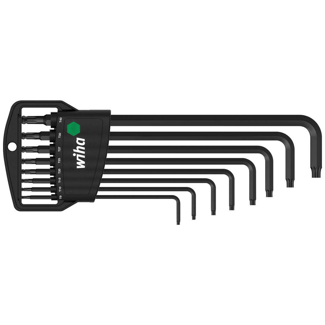 Wiha Stiftschlüssel Set im Classic Halter TX Kugelkopf 8-tlg. schwarzoxidiert