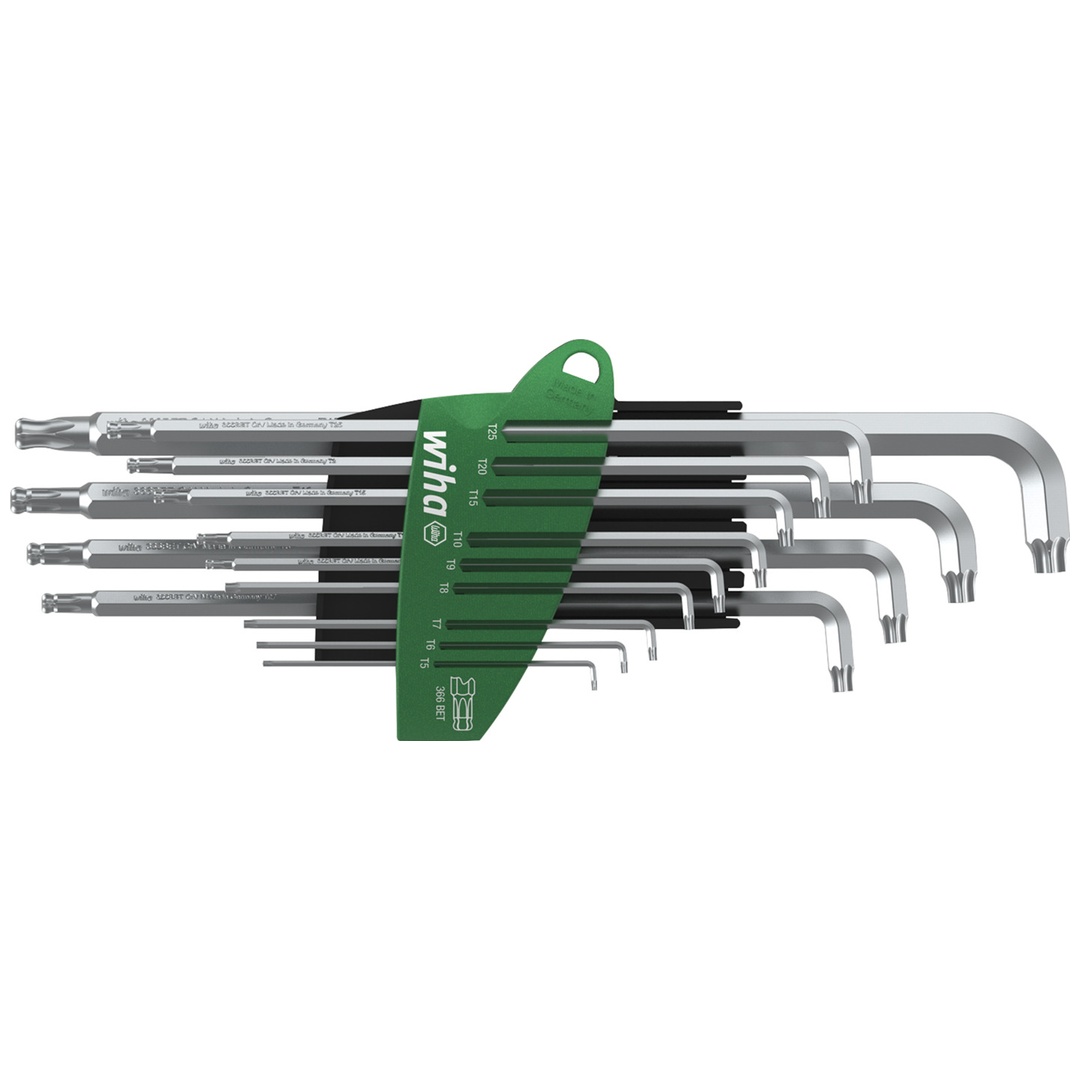 Wiha Stiftschlüssel Set im ProStar Halter Stubby TORX-Kugelkopf 13-tlg. Titansilber