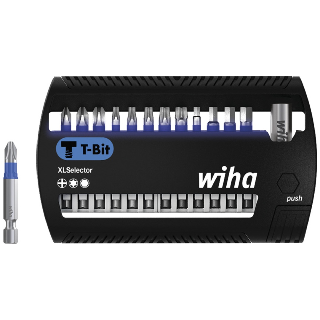 Wiha Bit Set XLSelector T-Bit 50 mm Phillips, TORX, Sechskant 13-tlg. 1/4 E6,3