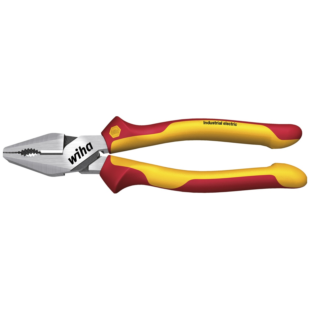 Wiha Kraftkombizange Industrial electric mit DynamicJoint und OptiGrip 225 mm, 9, Art.Nr. 38856