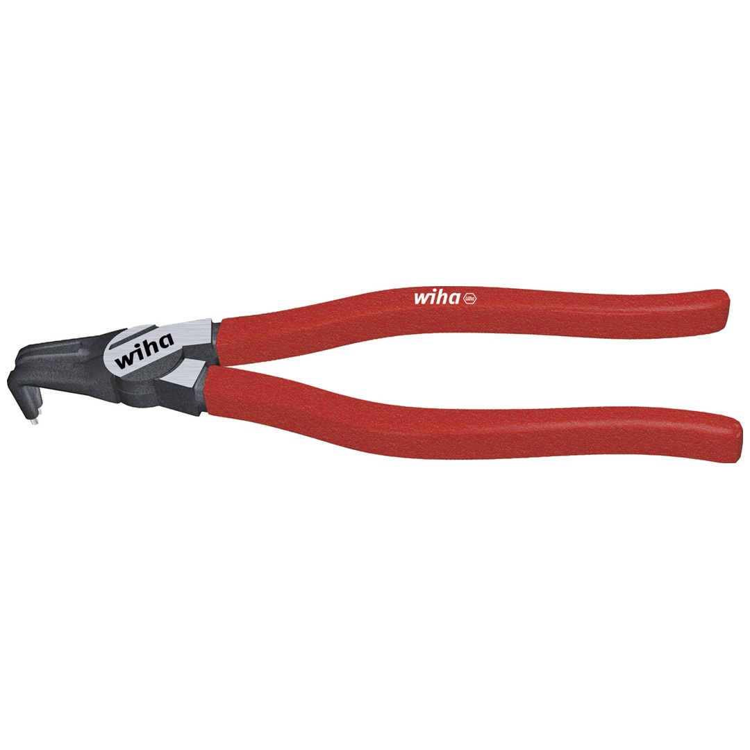 Wiha Sicherungsringzange Classic mit MagicTips für Innenringe (Bohrungen) mit abgewinkelter Form J 21, 180 mm