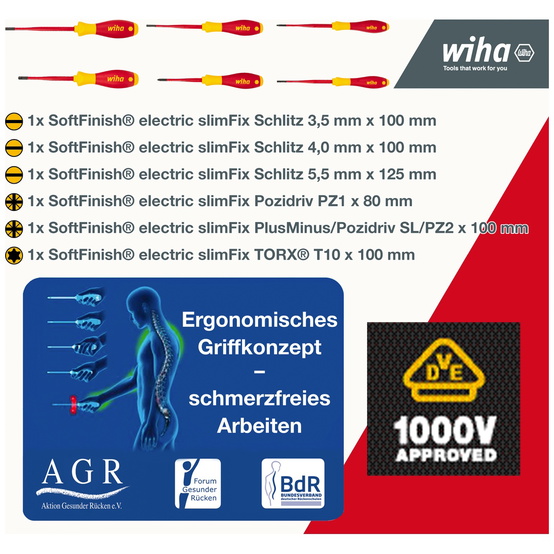 Wiha Werkzeug Set Grundausstattung Elektriker 18 teilig, Gürteltasche, für mobil - 2
