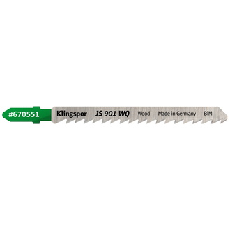 Klingspor JS 901 WQ Stichsägeblätter, 100 x 8 x 1,27 mm Nutzlänge 75Bi-Metall, kreuzgeschliffen, konisch , 6 Zähne pro Zoll, SB-verpackt im Karton