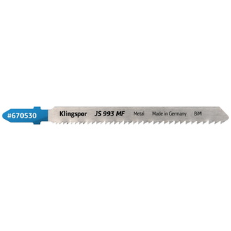 Klingspor JS 993 MF Stichsägeblätter, 100 x 8 x 1 mm Nutzlänge 75Bi-Metall, gefräst, gewellt , 10-16 Zähne pro Zoll, SB-verpackt im Karton