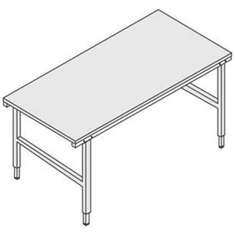 Rocholz Pack-/Arbeitstisch B 2000xT 920xH 690-960 mm