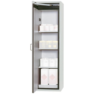 asecos Gefahrstoffschrank S-Clas90B600mm,3FB,LB+BAW,R7035