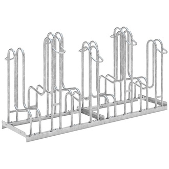 WSM Fahrrad-Standparker zweiseitig, verzinkt L 1400 mm, 8 Plätze