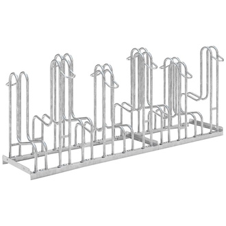 WSM Fahrrad-Standparker zweiseitig, verzinkt L 1750 mm, 10 Plätze