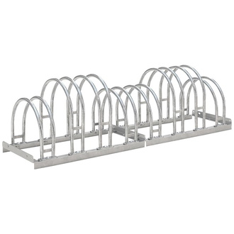 WSM Fahrrad-Bogenparker zweiseitig, verzinkt L 1400 mm, 8 Plätze