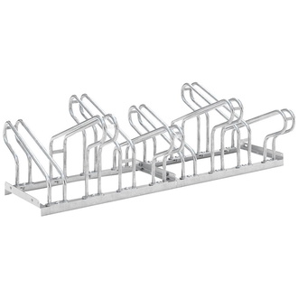 WSM Fahrradparker Hoch/Tief zweiseitig, verzinkt L 1400 mm, 8 Plätze