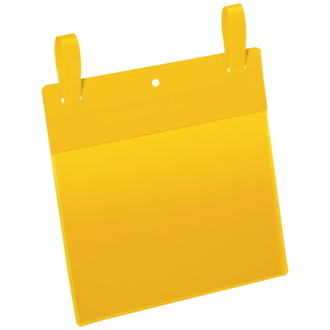DURABLE Dokumententasche B210xH148 mm A5 quer gelb mit Lasche VE 50 Stück