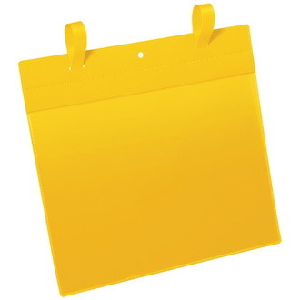 DURABLE Dokumententasche B297xH210 mm A4 quer gelb mit Lasche VE 50 Stück