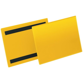 DURABLE Etikettentasche B210xH148 mm A5 quer gelb, magnetisch VE 50 Stück