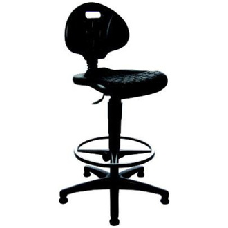 TOPSTAR Arbeitsstuhl TEC 20 Sitz PU-Schaum schwarz Sitzhöhe 590-840 mm, mit Gleiter /Fußring