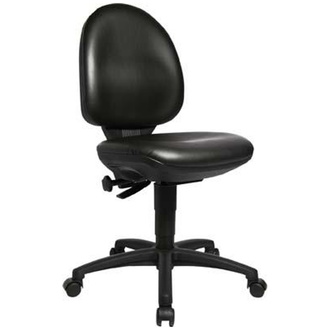 TOPSTAR Arbeitsstuhl TEC 50 Sitz Kunstleder schwarz Sitzhöhe 440-570 mm, mit Rollen