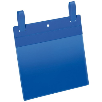 DURABLE Dokumententasche B210xH148 mm A5 quer blau mit Lasche VE 50 Stück